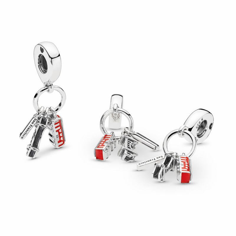 Pandora San Francisco Highlights Dangle Charm - Sterling Silver/Enamel/Red - Canada | IE3154KT